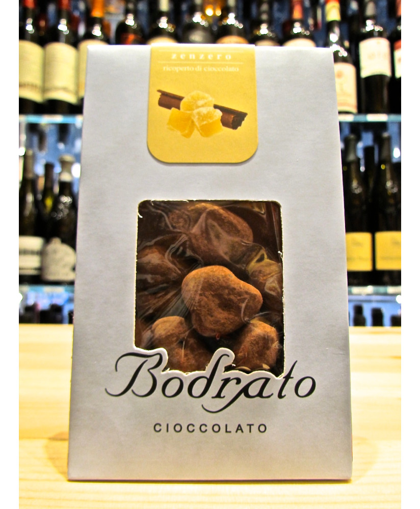 Vendita online Zenzero ricoperto di cioccolato Bodrato - Novi Ligure. Shop on line Bodrato frutta ricoperta di cioccolata fonden