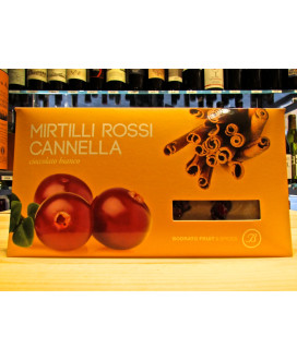 Vendita online Tavolette di Cioccolato Bodrato Bianco Con Mirtilli Rossi e Cannella. Shop on line Tavolette di cioccolato Bodrat