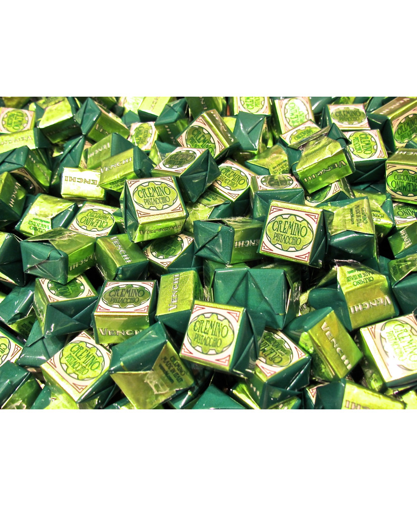 Online sales chocolates VENCHI Kremlin Cubigusto Pistachio with pistachio paste. Shop online chocolate VENCHI to € 32.00 per kg.