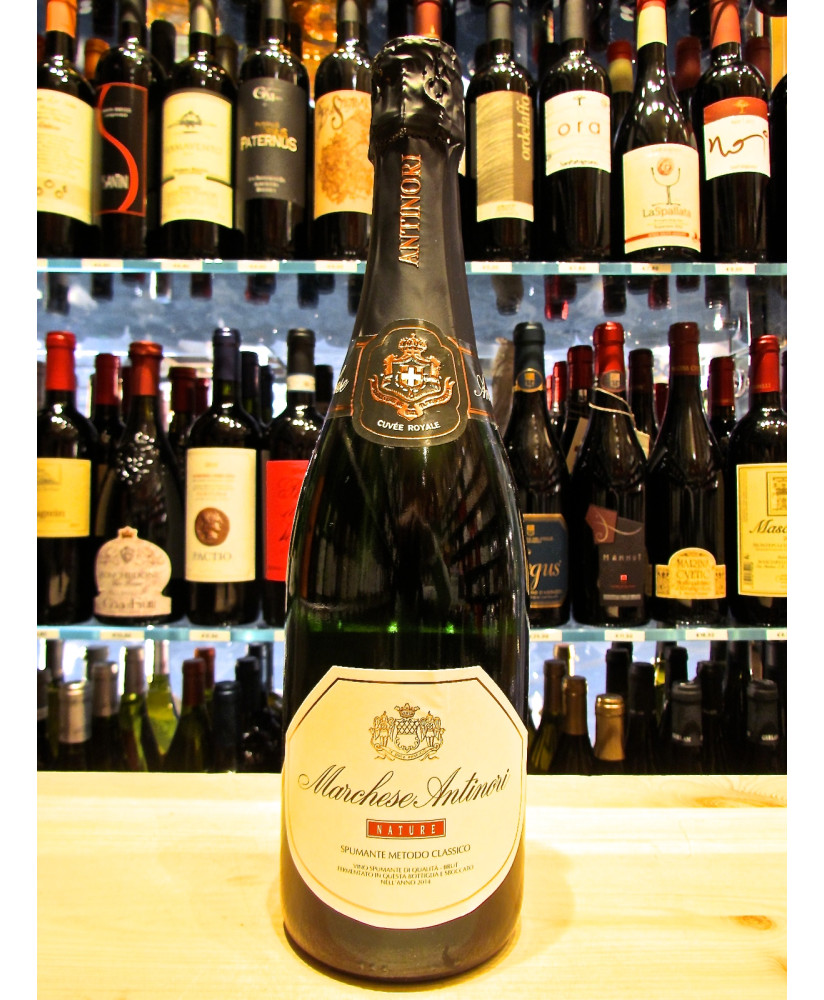 Online sales Marchese Antinori wines - Nature Cuvée Royale, sparkling brut classic method. Shop on line sparkling white wine Cha