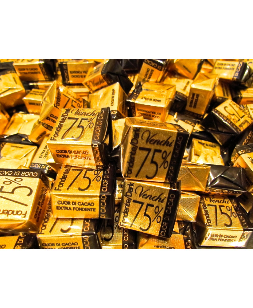 Vendita online Cioccolatini Venchi di cuneo Novità fondente 60% di cacao. Shop on line cioccolatini Venchi Unica quadrati sempli