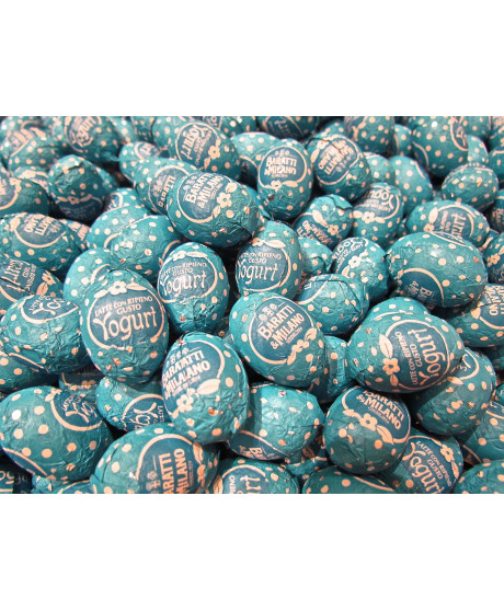 Vendita online ovetti Baratti & Milano di cioccolato al latte con ripieno gusto Yogurt. Shop on line ovette di Pasqua di cioccol