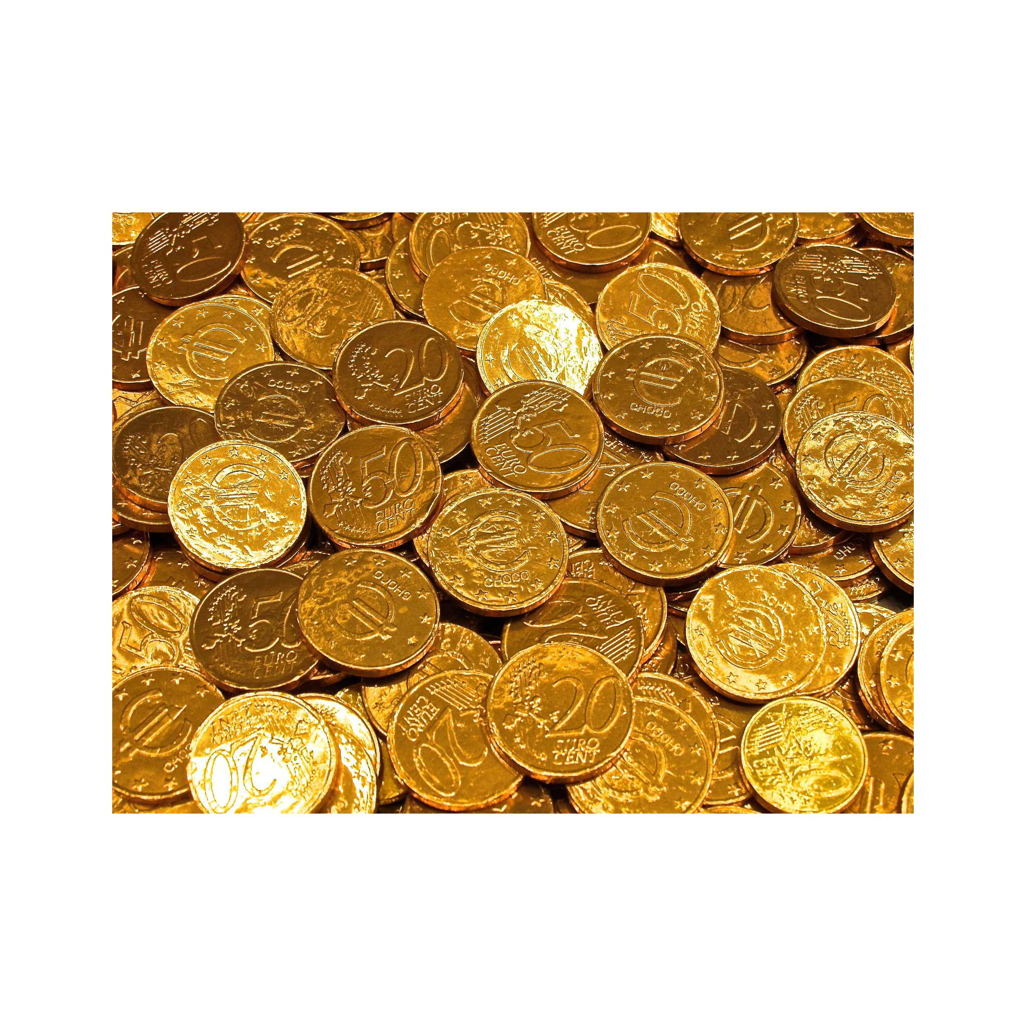 Vendita online Monete di Cioccolato Rossini monetine d' oro al cioccolato al  latte a forma di Euro. Shop on-line Cioccolatini. M