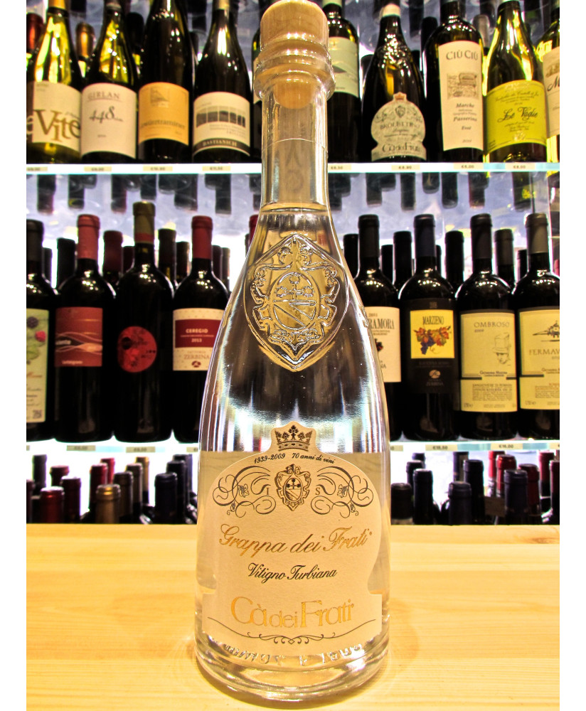 Vendita online e prezzi Grappa Ca' dei Frati, Vitigno Turbiana. Shop online grappe bianche dell'azienda Agricola Ca' dei Frati. 