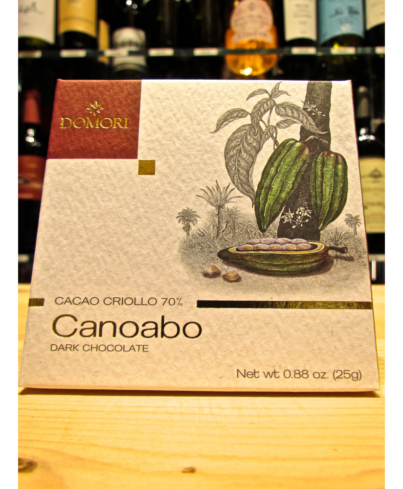 (6 BARS X 25g) Domori - Canoabo - Dark Chocolate 70% - Cocoa Criollo