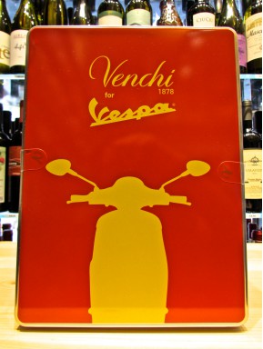 (2 BOXES X 200g) VENCHI - ASSORTED CHOCOLATES - RED METAL BOX VENCHI LIMITED FOR VESPA