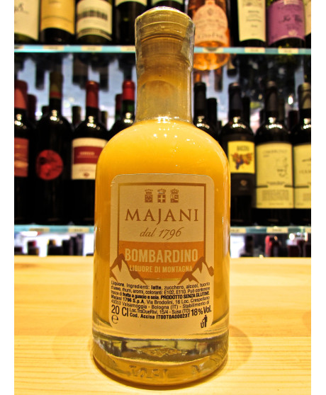 Vendita online liquore Bombardino Majani di Bologna. Shop online Bombardino all'uovo, liquore di montagna. 