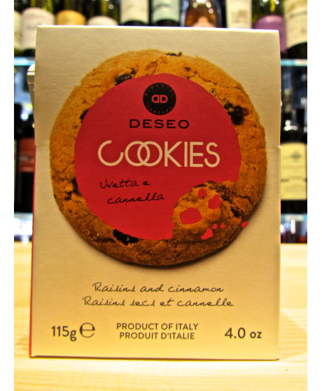 Vendita online Biscotti Deseo di Prato Cookies con uvetta e cannella. Shop on-line biscottifio di Prato Deseo, qualità