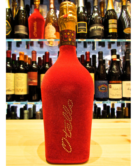 Vendita online Ceci Otello Flock bottiglia di velluto rosso, Limited Edition Natale 2015, Vino Spumante Brut, Cantine Ceci