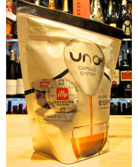 Uno capsule System Illy Caffè Nero. Vendita online 16 capsule Illy tostatura scura. Shop online caffe Illy miglior prezzo