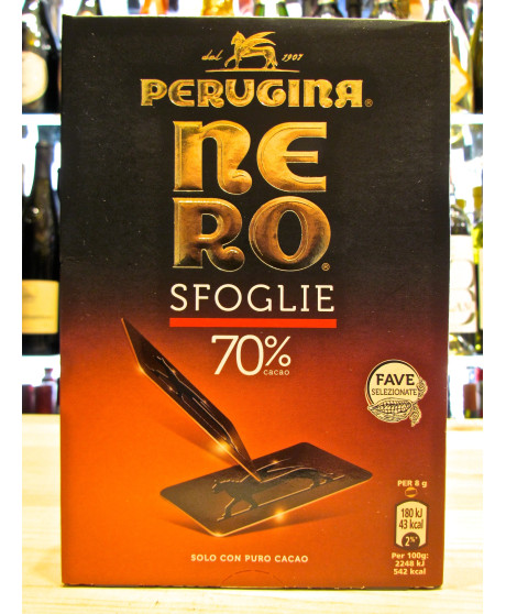 Vendita online Sfoglie nero Perugina fondenti. Mini tavolette di cioccolata fondente Luisa Perugina 70% cacao