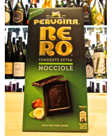 Nero Perugina - Extra Dark Chocolate with Hazelnut grain - 100g