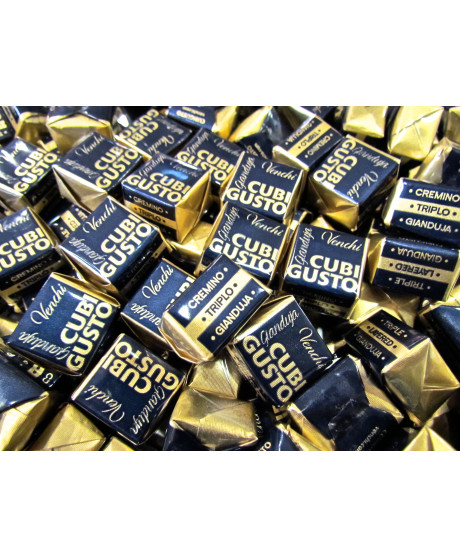 Vendita online cioccolatini Venchi Cremino Cubigusto con Tre Strati Triplo Gianduja, con pasta di nocciole. Shop on line cioccol
