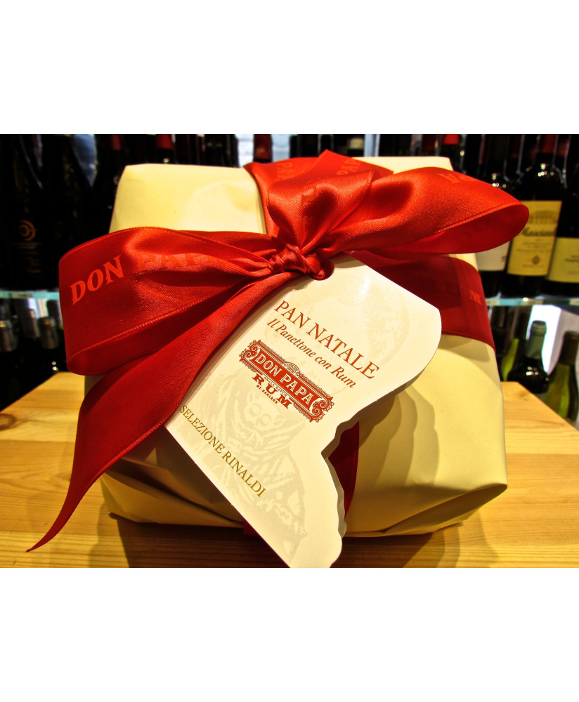 Panettone with Rum Don Papa. Shop online sale panettone raisins soaked in rum Don Papa and chocolate cream with rum