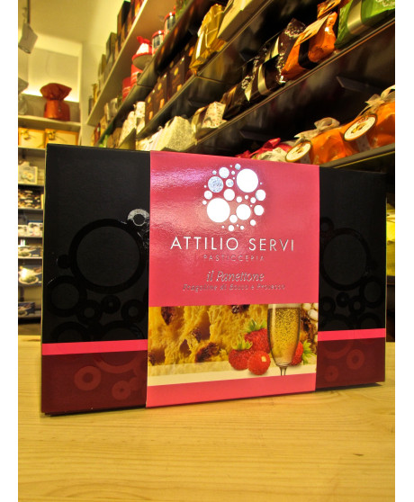 Pasticceria Attilio Servi, panettone fragoline di bosco e prosecco. Vendita online panettoni artigianali Attilio Servi
