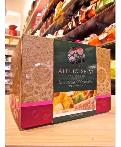 Pasticceria Attilio Servi, panettone salato del contadino. Vendita online focaccia salata Attilio Servi.