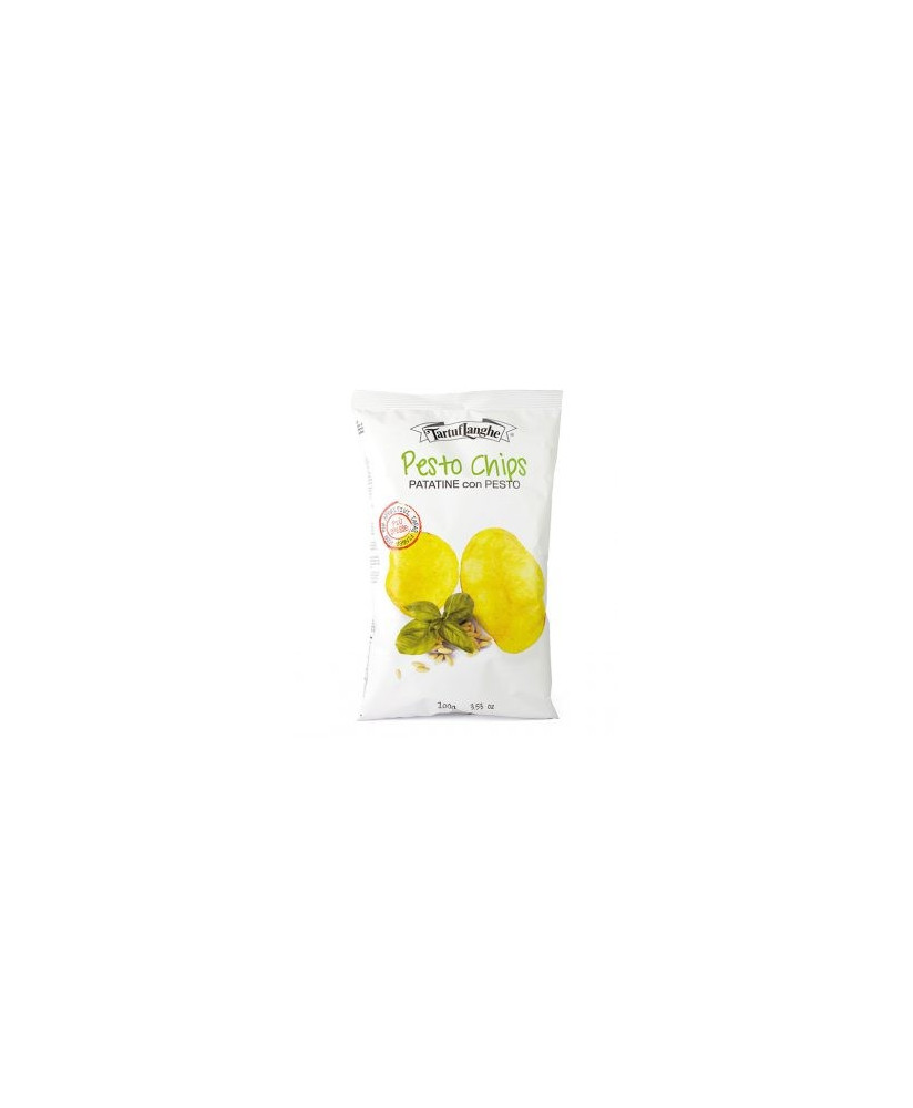 Online sales Tartuflanghe Pesto Chips made Italy. Shop and buy online italian chips with Pesto