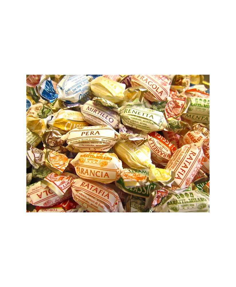 Vendita online caramelle Baratti & Milano a € 12,00 al kg - Classica di frutta, dure e assortite. Shop on line caramelle Baratti