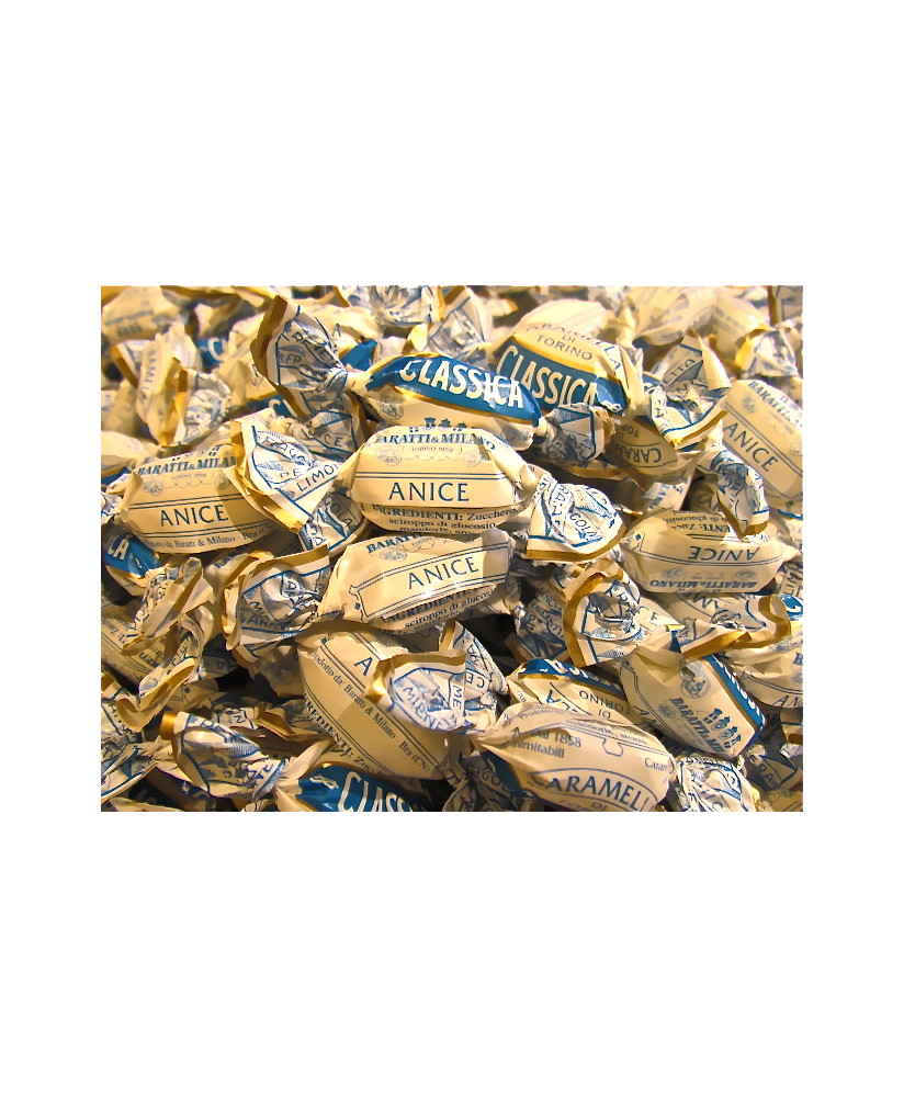 Vendita online caramelle Baratti & Milano al gusto di anice a € 12,00 al kg - Classica, dure e all' anice. Shop on line caramell