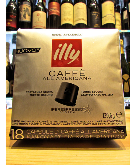 Illy Black - 18 Capsule - Dark Roast - American Coffee