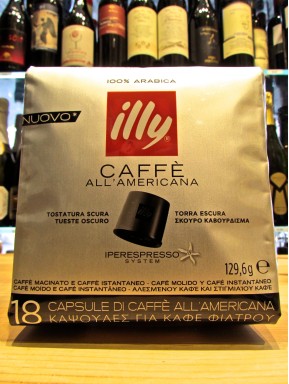 (6 PACKS) Illy Black - 108 Capsule - Dark Roast - American Coffee
