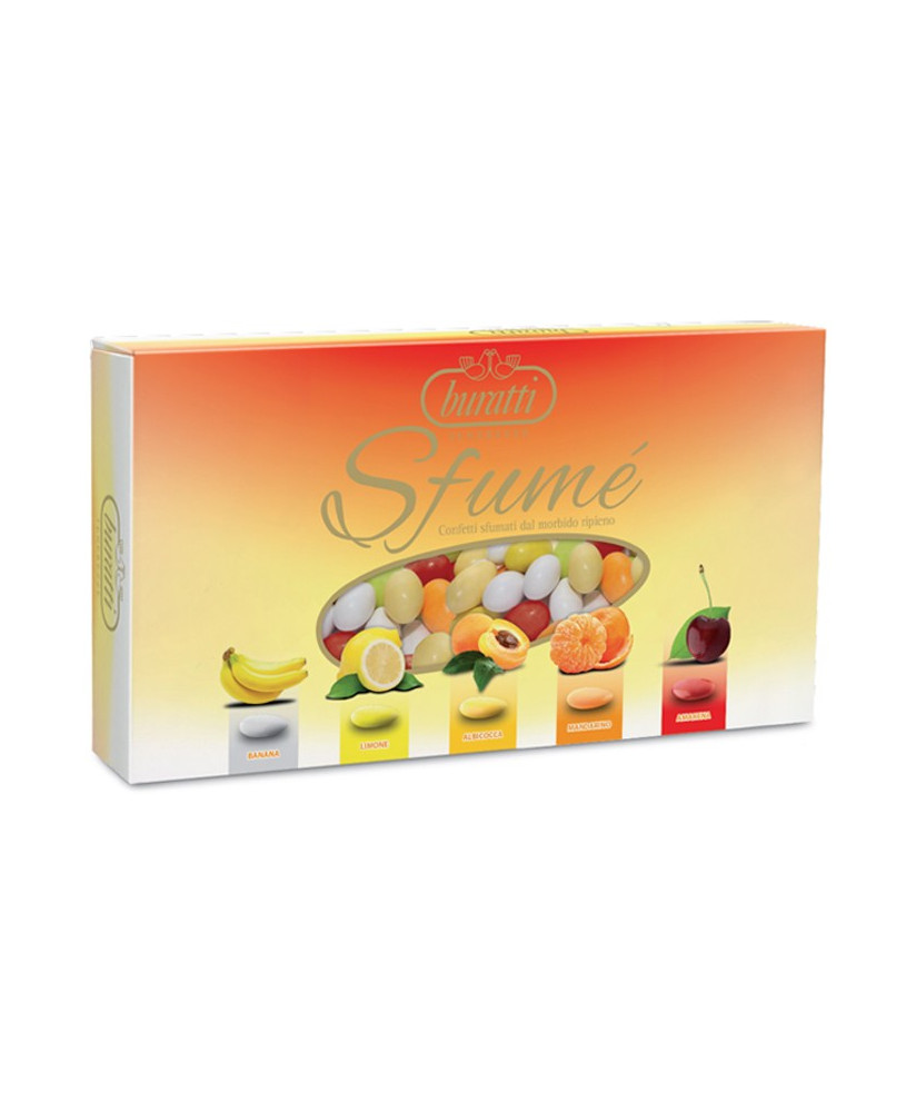 Buratti Italian Sugared Almonds Tenerezze Orange color mixed flavor online sale. Buy online assorted dragees