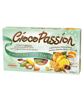 Vendita online confetti Ciocopassion assortiti colorati ripieni a vari gusti. Cioco Passion Crisposcatola da 100