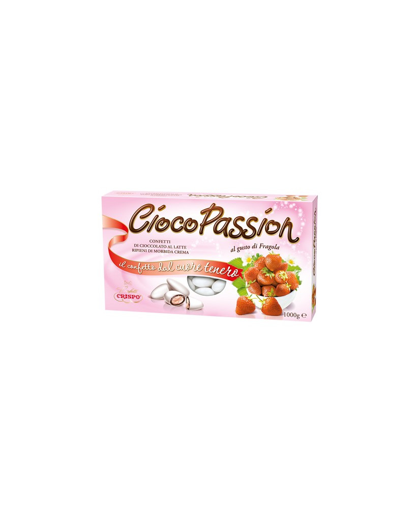 Online sales Italian confetti filled Ciocopassion Crispo price per box 1000g. Shop online confetti made in Italy Choco Passion o