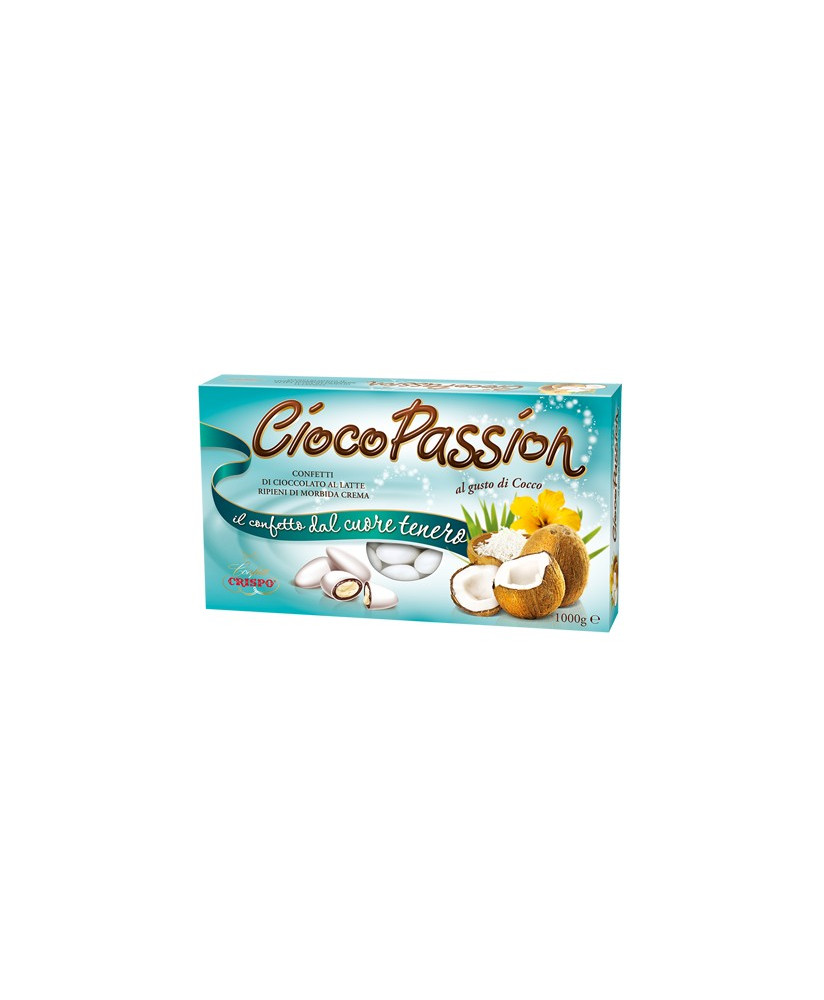 Online sales Italian confetti filled Ciocopassion Crispo price per box 1000g. Shop online confetti made in Italy Choco Passion o