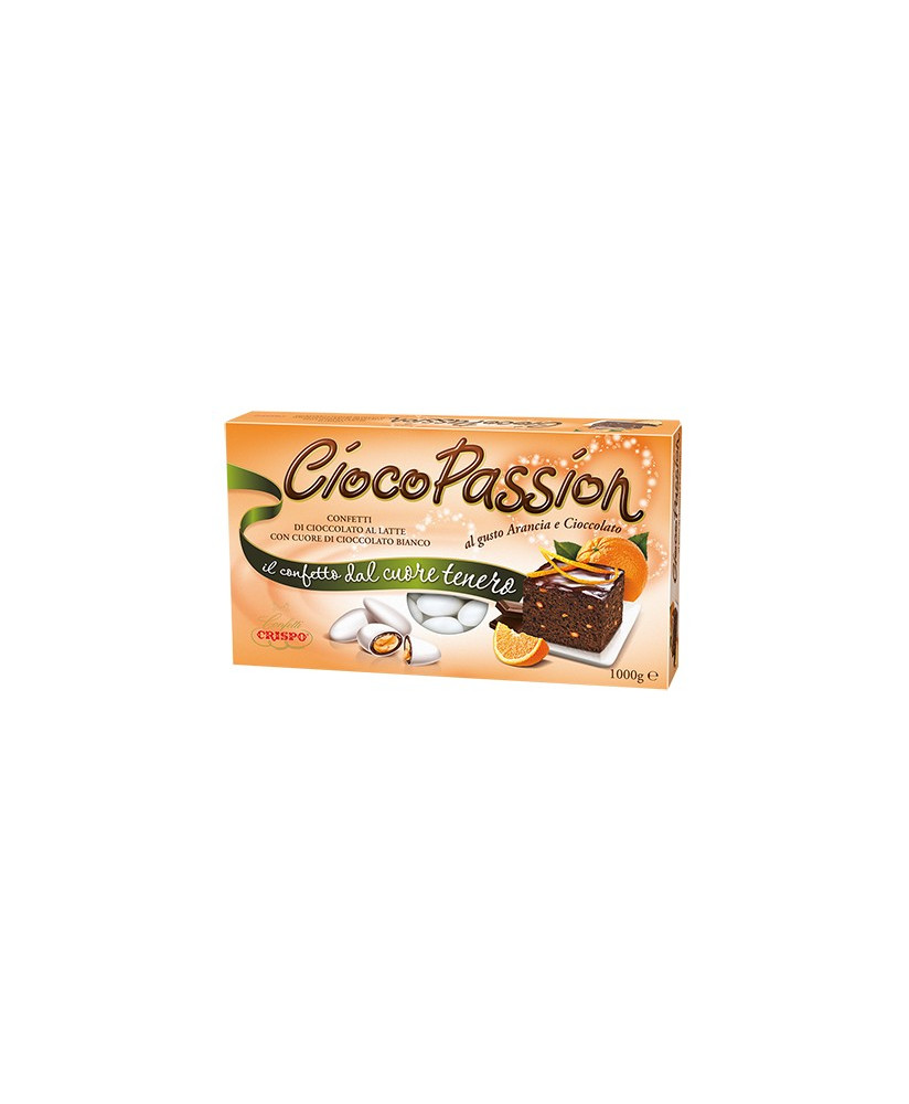 Online sales Italian confetti filled Ciocopassion Crispo price per box 1000g. Shop online confetti made in Italy Choco Passion o