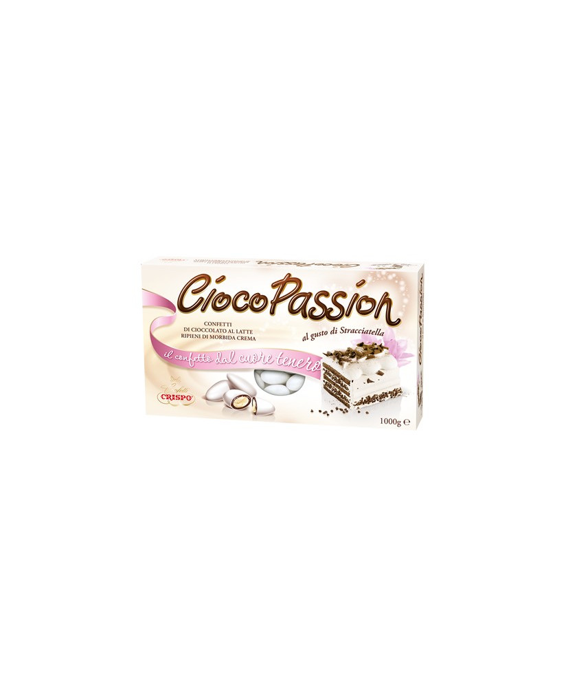 Online sales Italian confetti filled Ciocopassion Crispo price per box 1000g. Shop online confetti made in Italy Choco Passion o