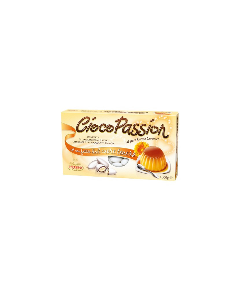 Online sales Italian confetti filled Ciocopassion Crispo price per box 1000g. Shop online confetti made in Italy Choco Passion o