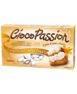 Vendita online confetti ripieni gusto Baba' e Panna Ciocopassion Crispo scatola da 1000g. Shop on-line confetti C