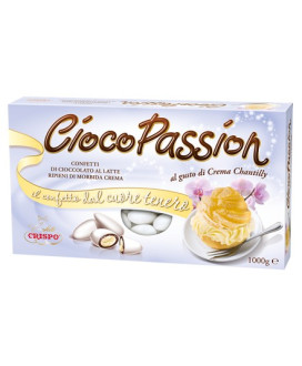 Online sales Italian confetti filled Ciocopassion Crispo price per box 1000g. Shop online confetti made in Italy Choco Passion o