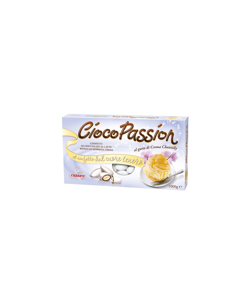Online sales Italian confetti filled Ciocopassion Crispo price per box 1000g. Shop online confetti made in Italy Choco Passion o