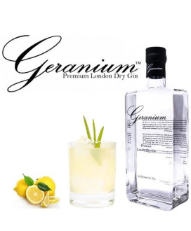 Online sales and price English Geranium Gin distilled in England with oils of geranium and spices. Shop online Geranium London D