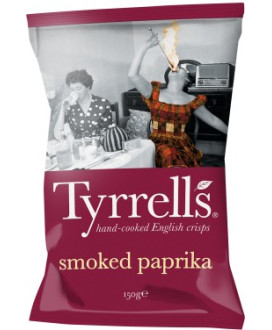 Vendita online Patatine Tyrrells, Patatine al gusto paprica 150g. Shop online patatine Inglesi Tyrrells