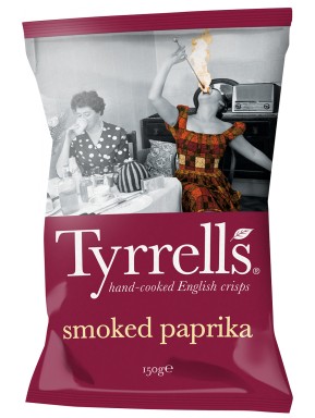 Tyrrels - Paprika Seasoned Potato Crisps -150g