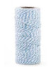 Cupido &amp; Company - Two-Tone Ribbon Light Blue and White - 100mt