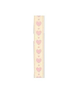 Cupido & Company - Ribbon with Pink Hearts - 25mt