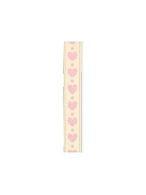 Cupido & Company - Ribbon with Pink Hearts - 25mt
