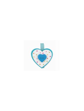 Cupido & Company - 12 Light Blue Heart Clothespins