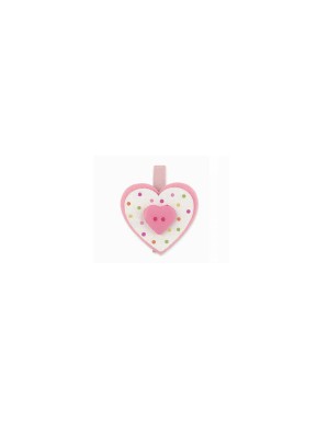 Cupido & Company - 12 Pink Heart Clothespins