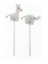 Cupido & Company - Pair of Pencils with Light Blue Puppets