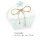 Cupido &amp; Company - 10 CupCake Boxes Light Blue With Ribbon