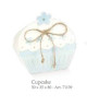 Cupido &amp; Company - 10 CupCake Boxes Light Blue With Ribbon