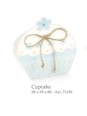 Cupido & Company - 10 CupCake Boxes Light Blue With Ribbon