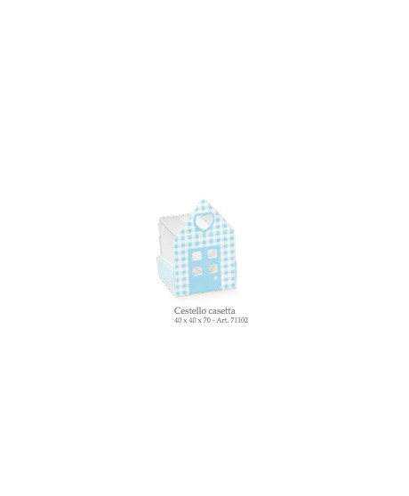 Cupido & Company - 5 Light Blue House Cardboard