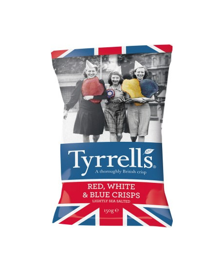 Tyrrells - Patatine Rosse, Bianche e Blu - 150g