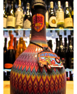 Vendita online Birra Artigianale Ceci Hippy. Shop on line birre di Parma bottiglia fantasia anni '70 hippy fashion con portachia